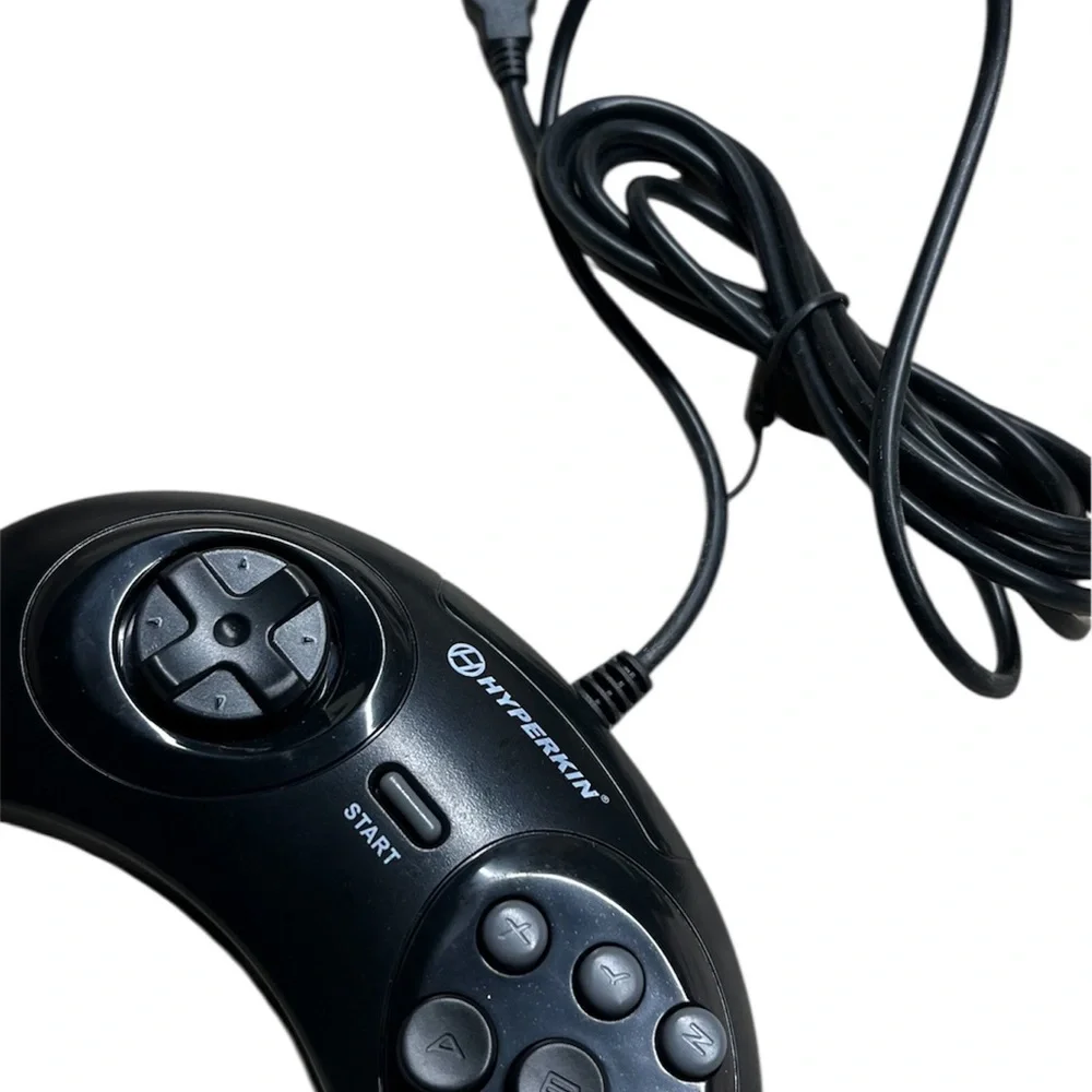 Black Hyperion 6 Button Saturn Gaming Controller